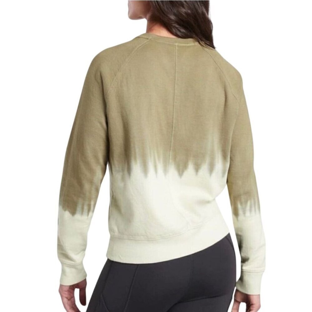 Athleta Sundown Dip Dye Sweatshirt Shadow Olive Spring 2021 Size XL - Picture 4 of 8